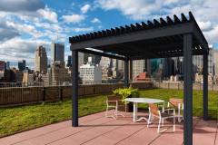 Rooftop patio in New York City